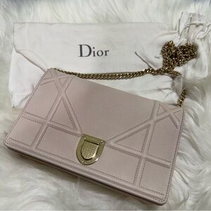 Dior Diorama Nude Pink/Champagne Wallet on Chain
